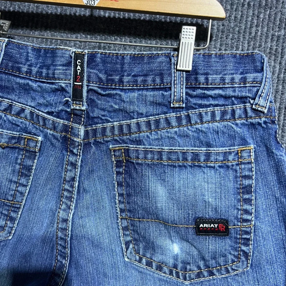 Ariat FR M3 Loose Straight Jeans Mens 34x34 Blue Denim Flame Resistant Workwear